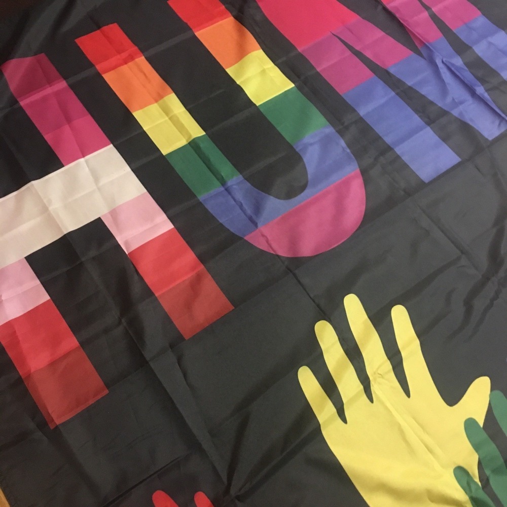 Equality Garden Flag Banner Human Hands Peace Love Sign 60"x80" X-Large - Picture 4 of 9